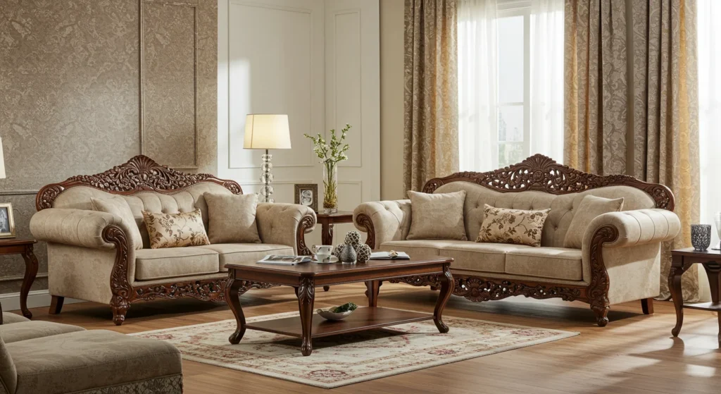 Where to Find Stunning Carved Wooden Sofas Peshawar