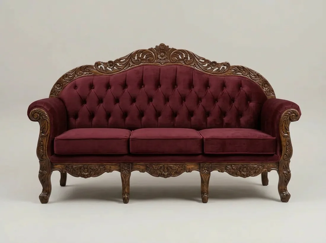 Classic Chinyoti Carved Sofa view 4 - Gujrat, Pakistan
