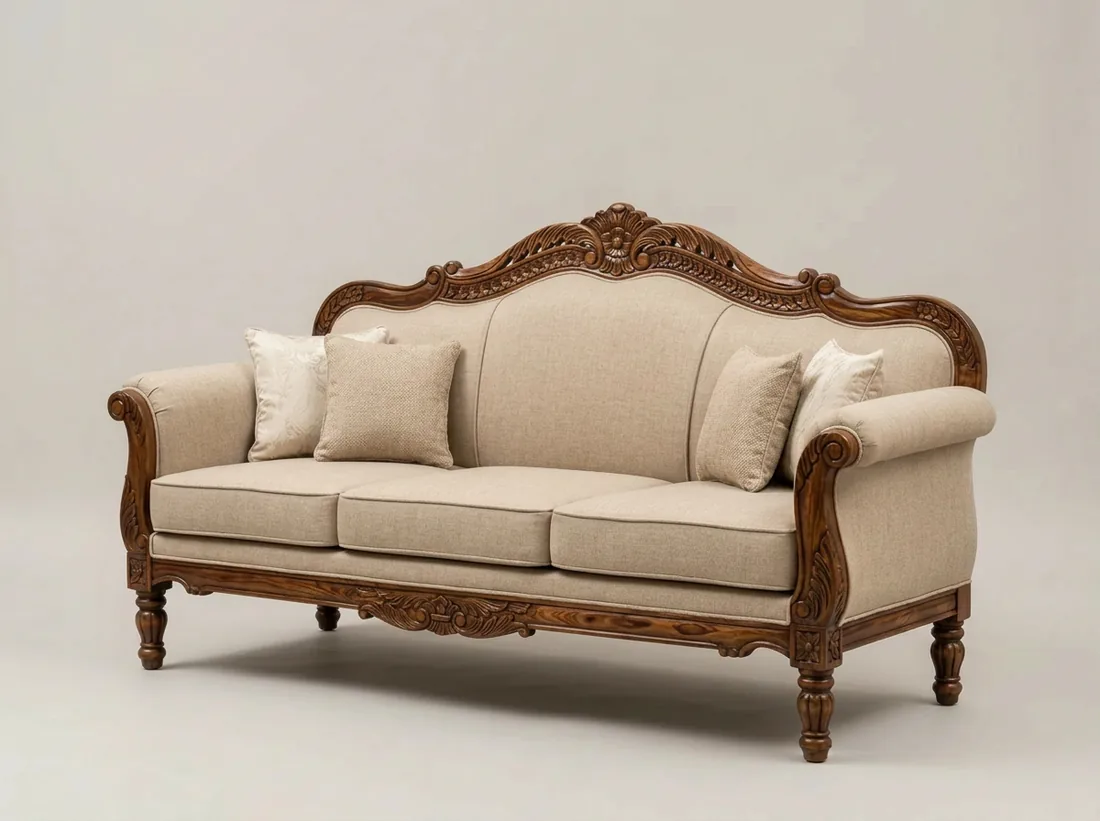 Curved-Back Chinyoti Sofa view 2 - Gujrat, Pakistan