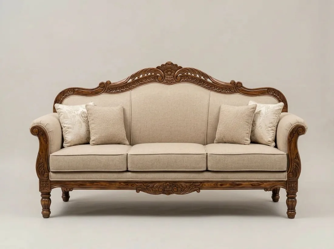 Curved-Back Chinyoti Sofa view 4 - Gujrat, Pakistan