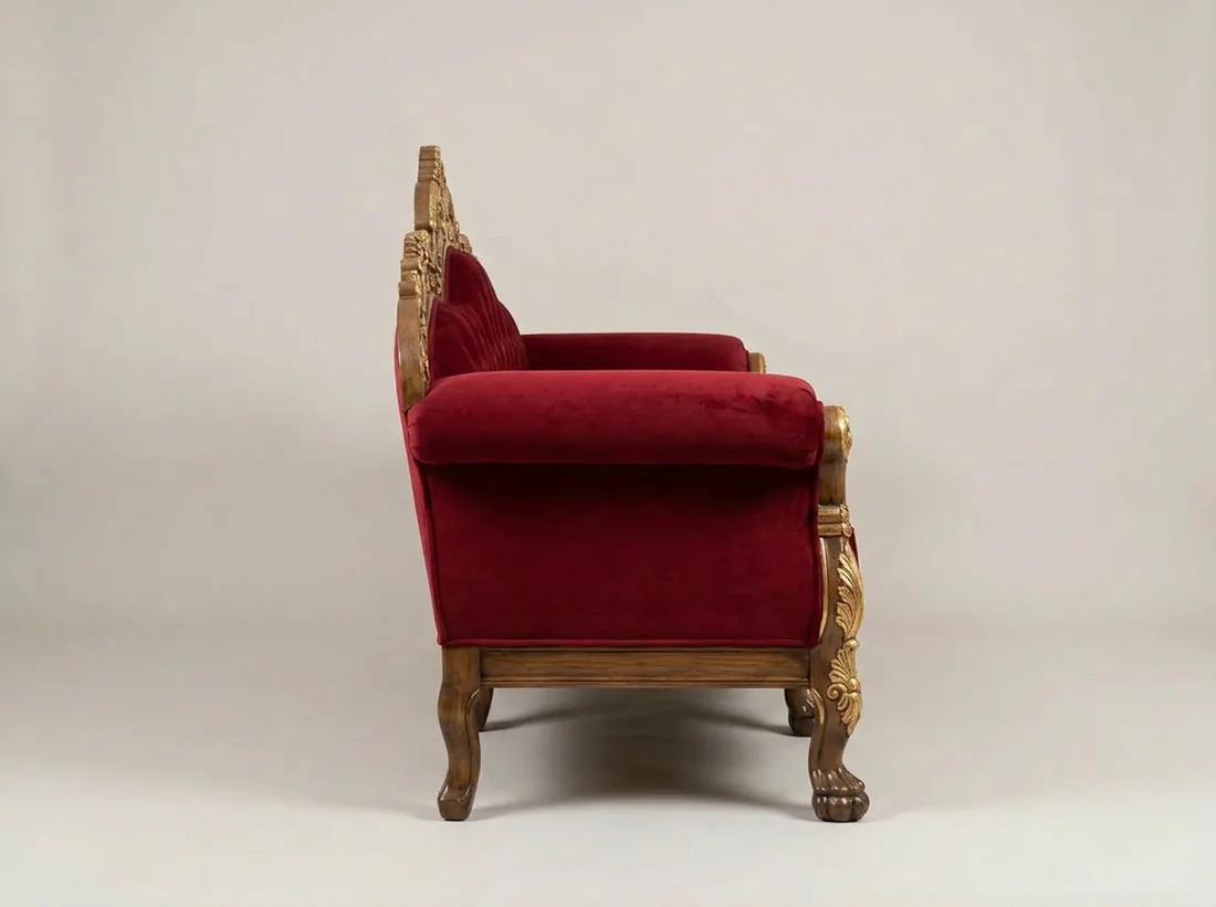 Royal Mughal Carved Sofa view 2 - Gujrat, Pakistan