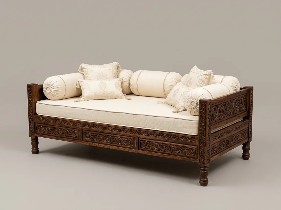 Ornately Carved Dewan - L-shape sofa price in Pakistan, Gujrat