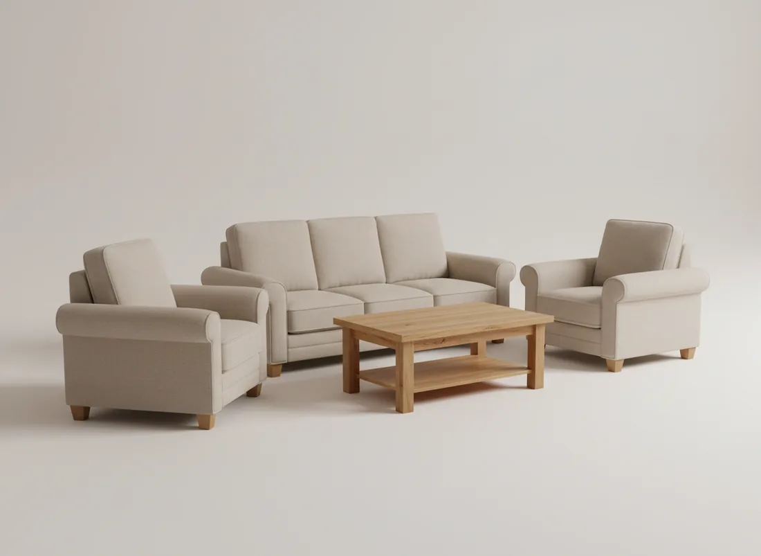Complete Set with Centre Table - L-shape sofa price in Pakistan, Gujrat