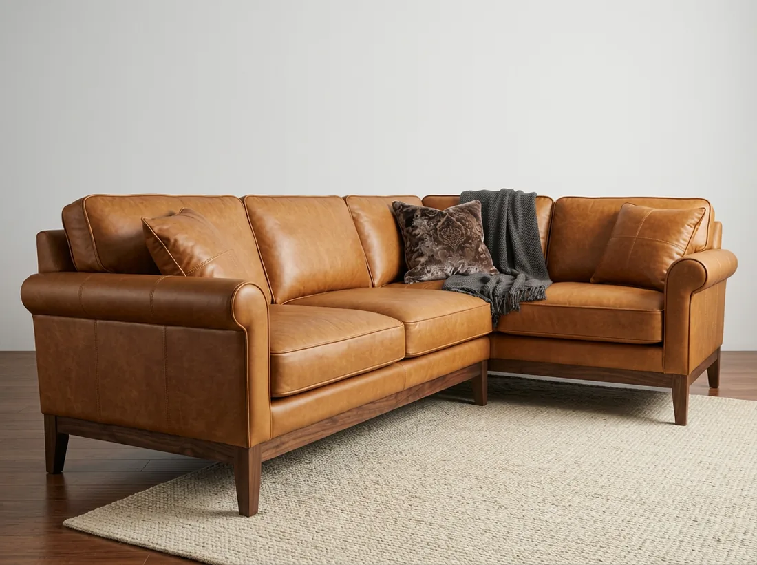 Premium Leather L-Shape Sofa view 3 - Gujrat, Pakistan