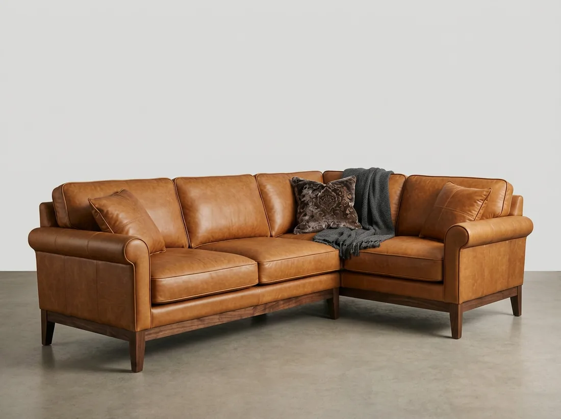 Premium Leather L-Shape Sofa view 4 - Gujrat, Pakistan