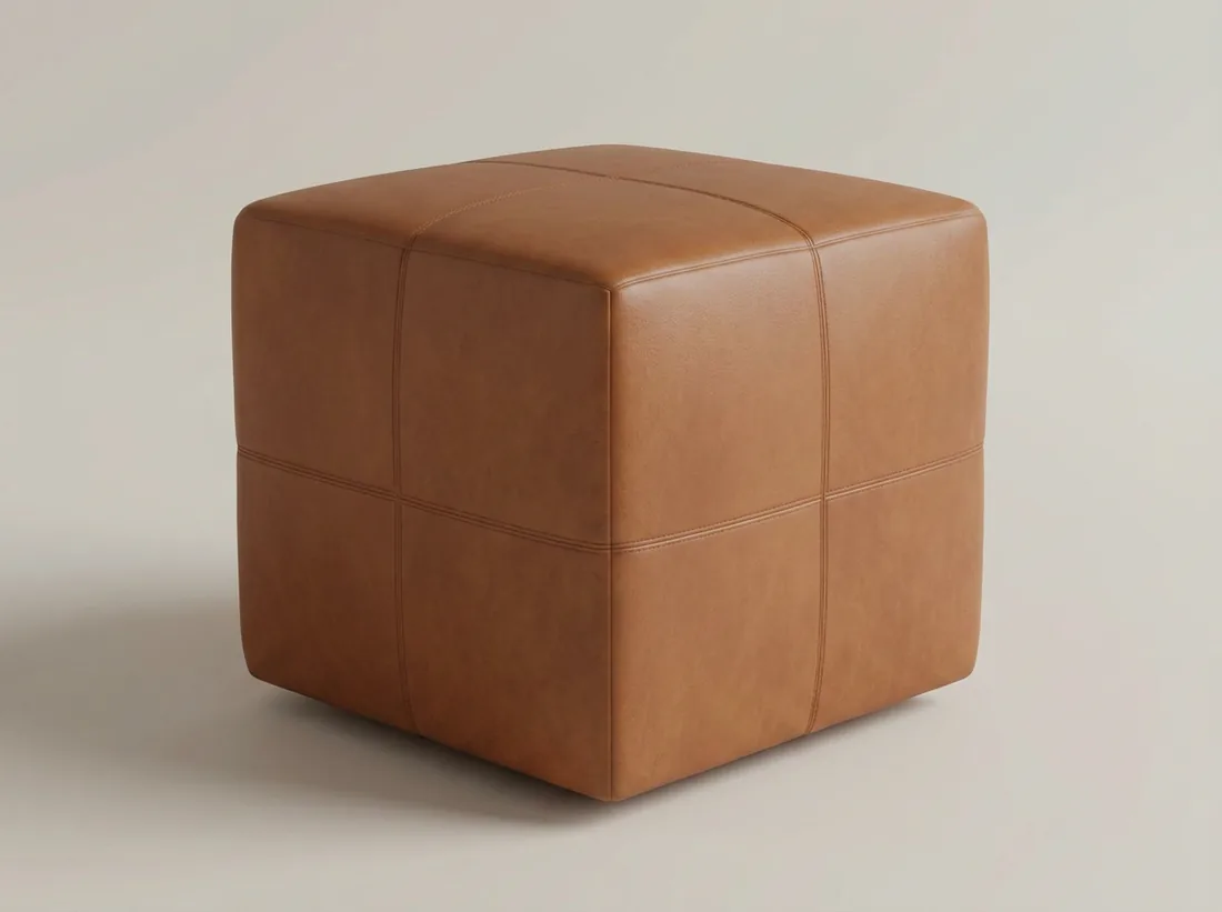 Leather Ottoman view 3 - Gujrat, Pakistan