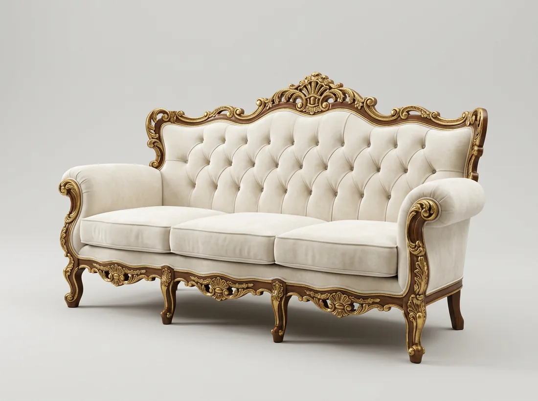 Gold-Accent Turkish Sofa - L-shape sofa price in Pakistan, Gujrat