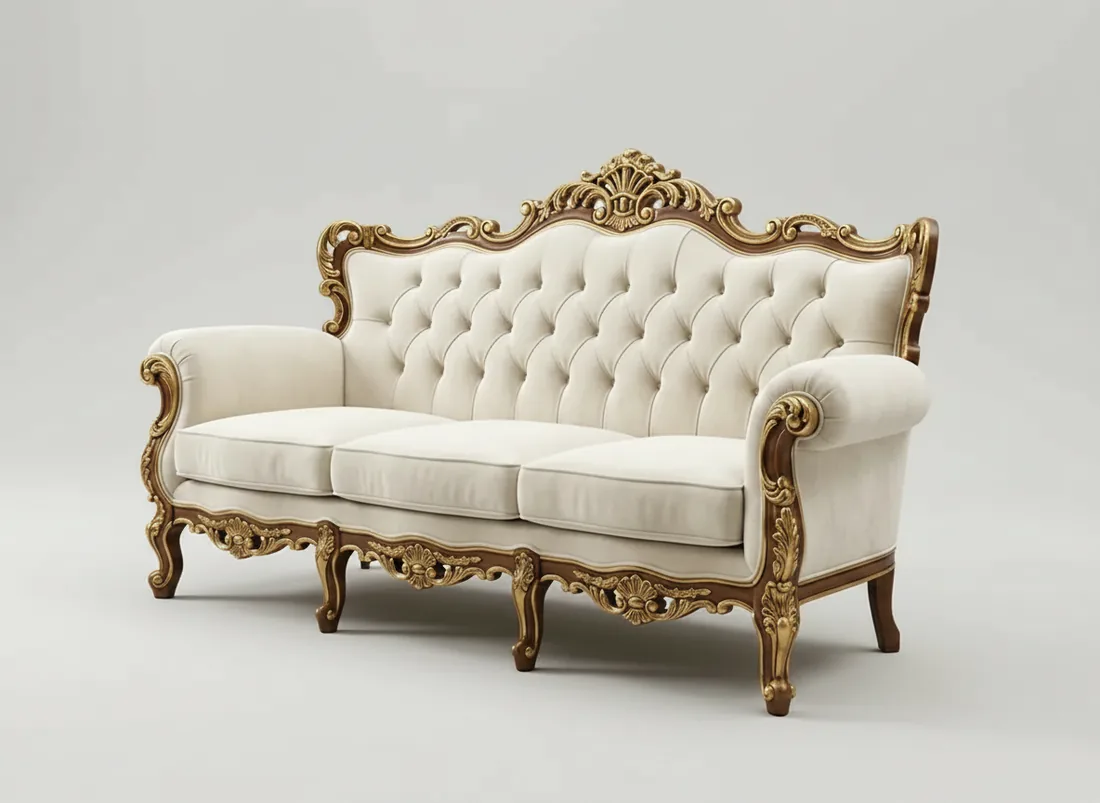 Gold-Accent Turkish Sofa view 3 - Gujrat, Pakistan