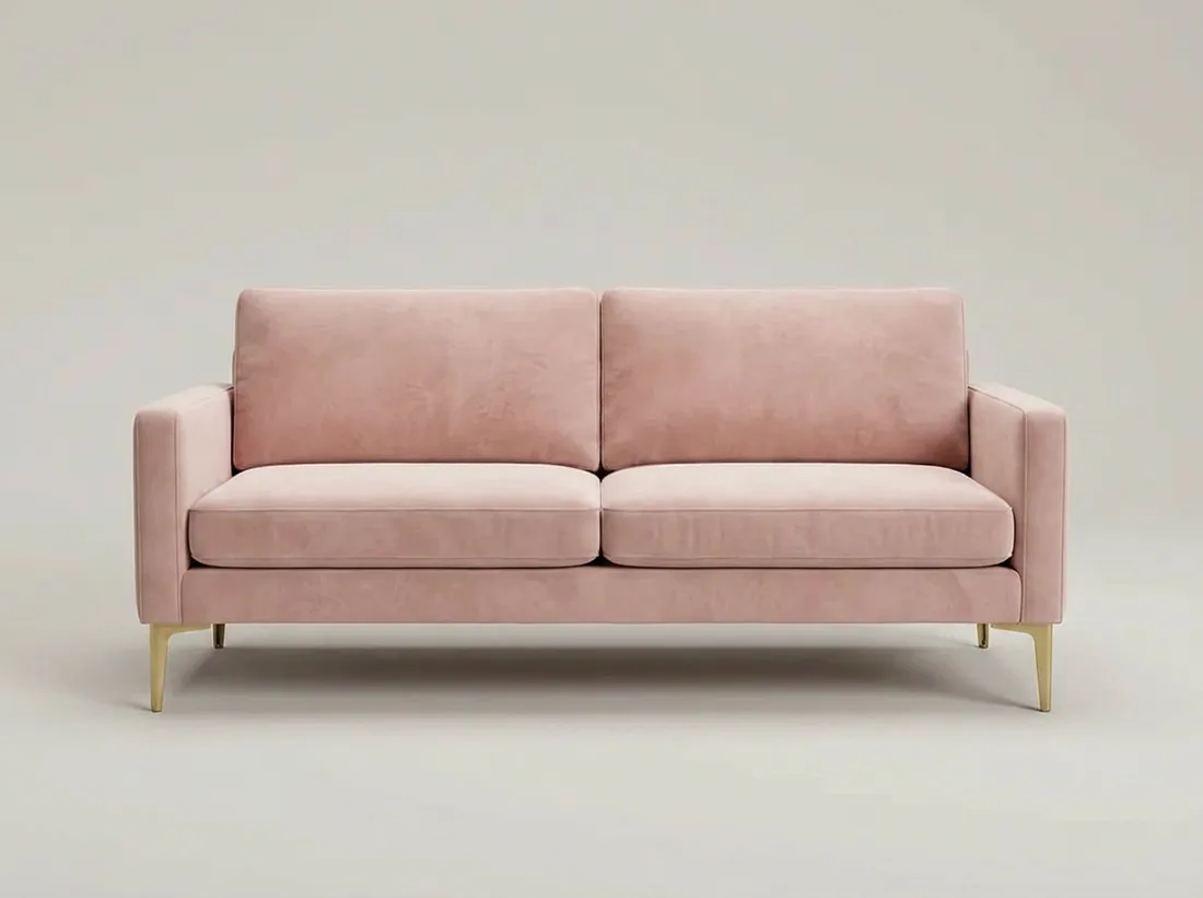 Blush Pink Velvet Sofa view 4 - Gujrat, Pakistan