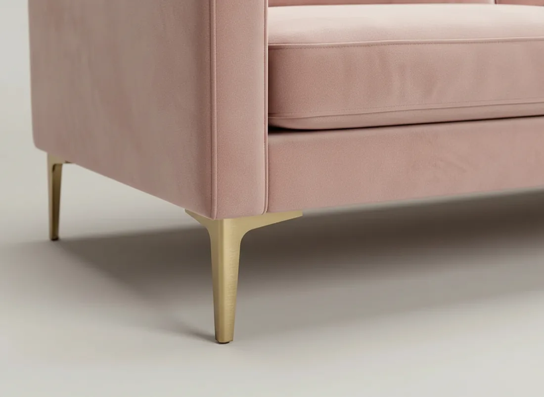 Blush Pink Velvet Sofa view 5 - Gujrat, Pakistan