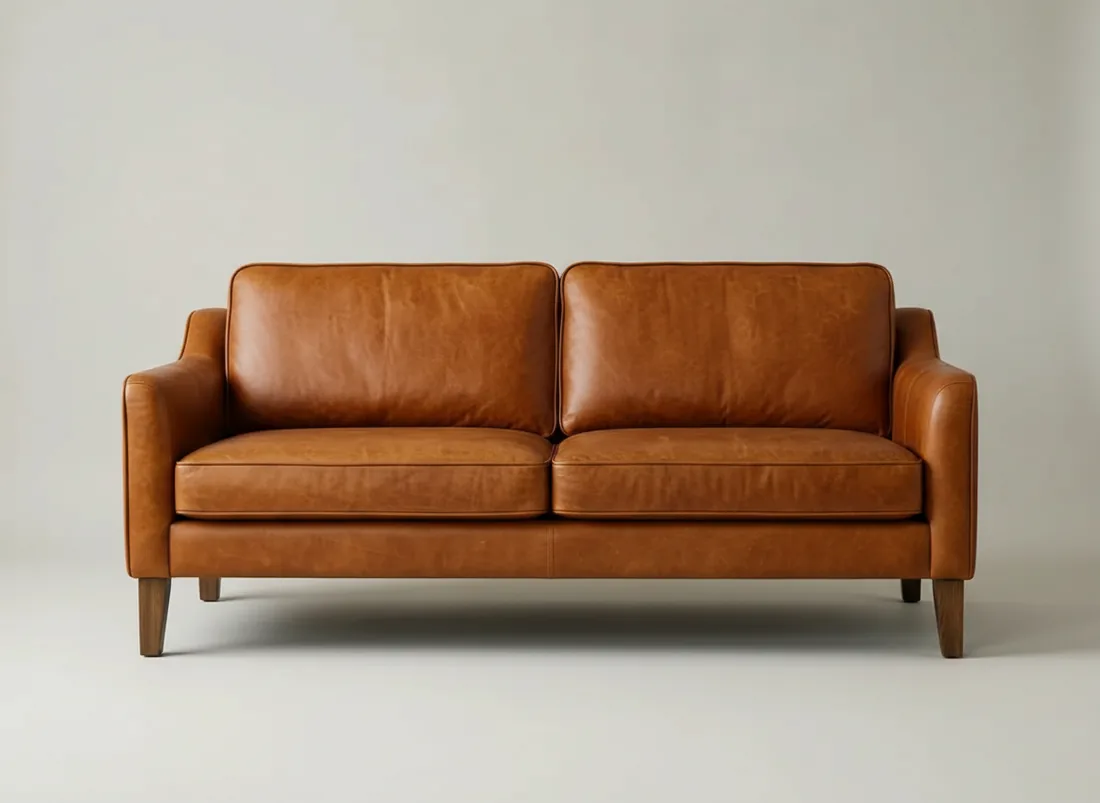 Cognac Leather Sofa view 4 - Gujrat, Pakistan