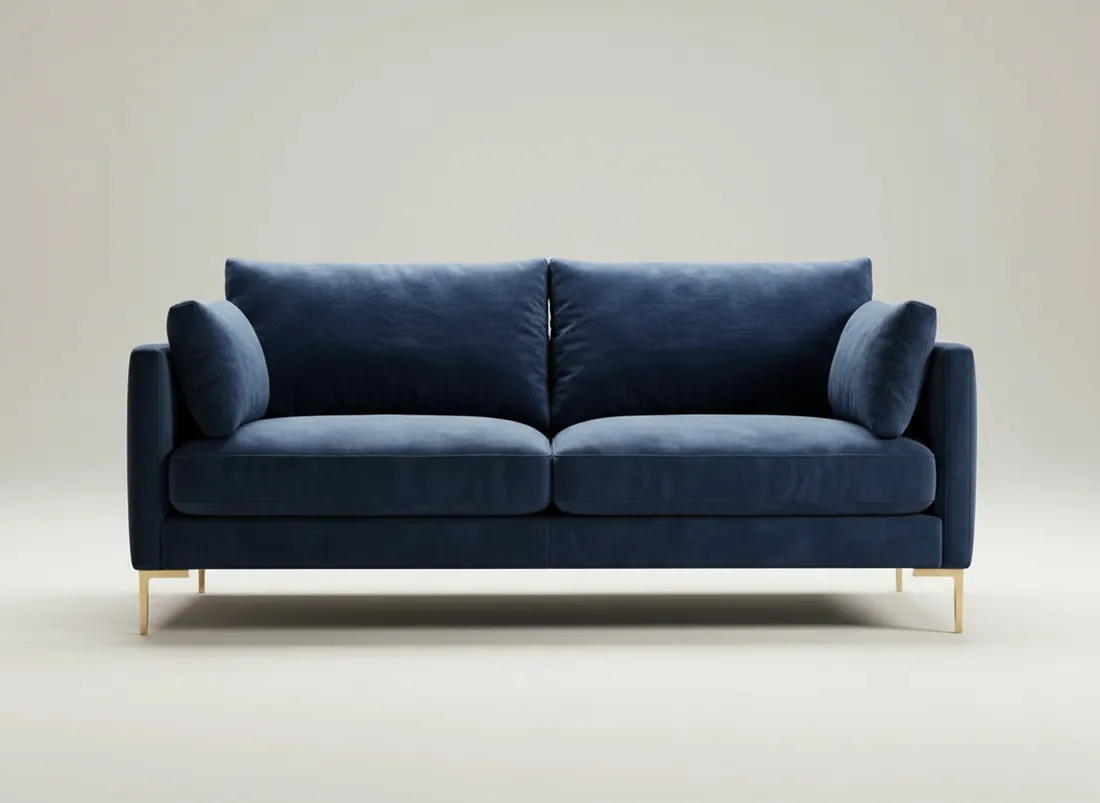 Navy Blue Velvet Sofa view 4 - Gujrat, Pakistan