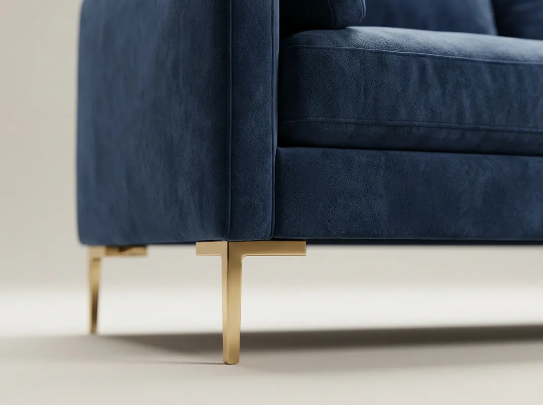 Navy Blue Velvet Sofa view 5 - Gujrat, Pakistan