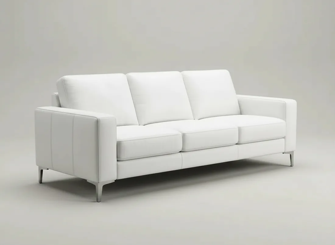White Leather Sofa view 2 - Gujrat, Pakistan