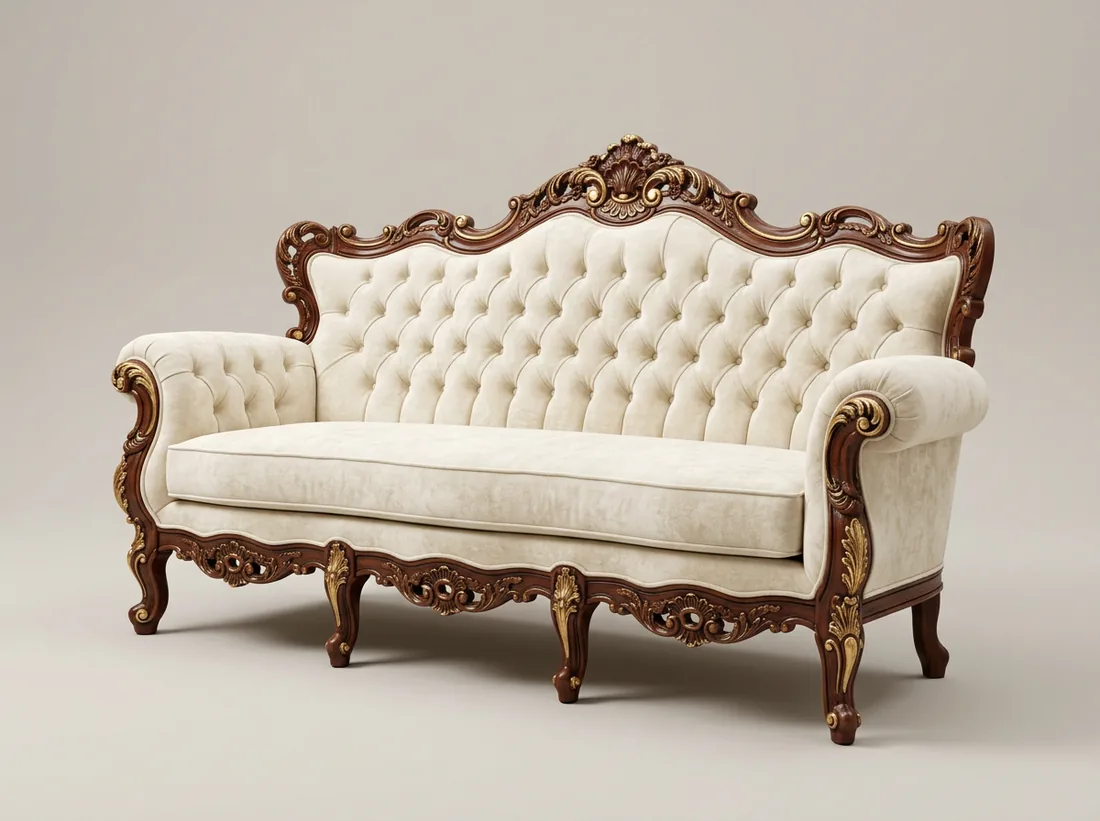 Ornately Carved Victorian Sofa - L-shape sofa price in Pakistan, Gujrat