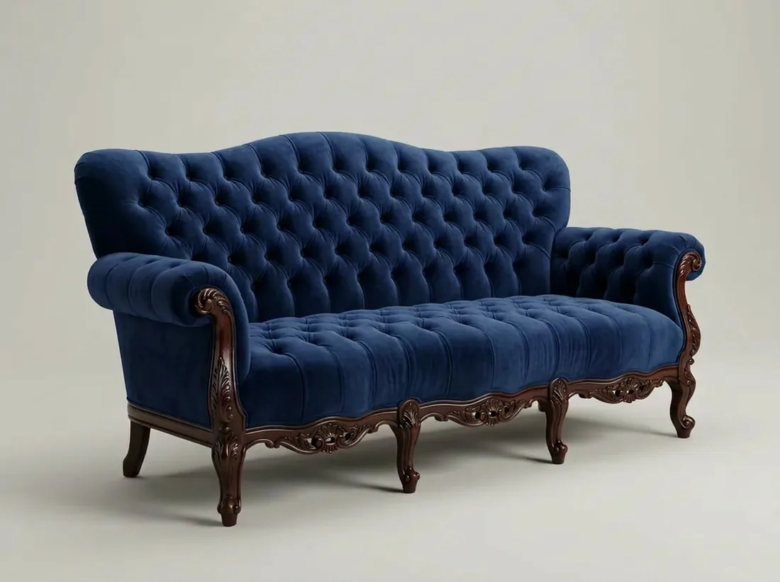 Deep-Tufted Victorian Sofa view 3 - Gujrat, Pakistan