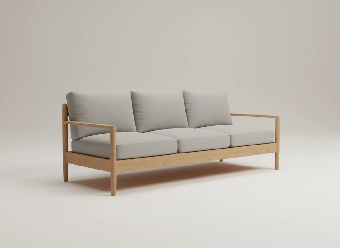 Modern Minimal Wooden Sofa - L-shape sofa price in Pakistan, Gujrat