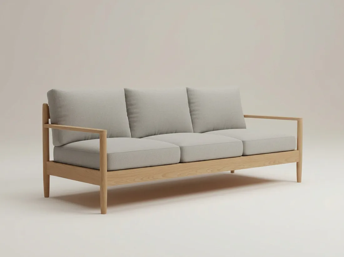 Modern Minimal Wooden Sofa view 3 - Gujrat, Pakistan