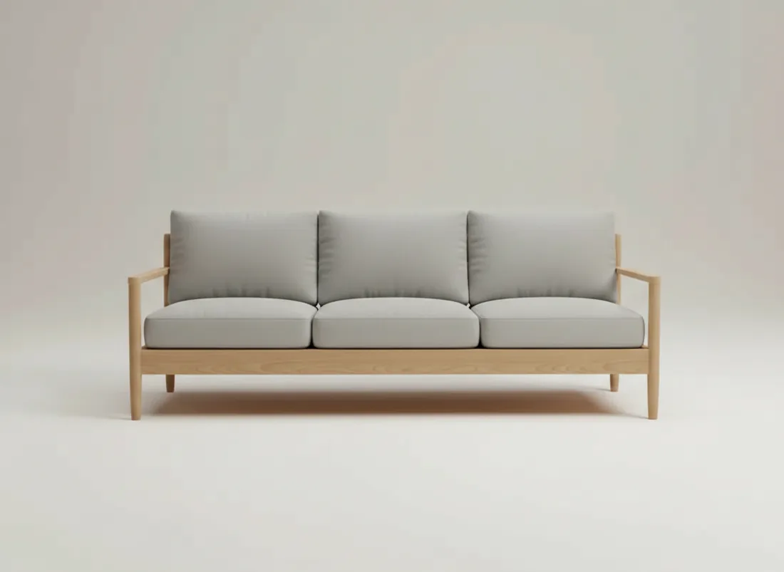 Modern Minimal Wooden Sofa view 4 - Gujrat, Pakistan