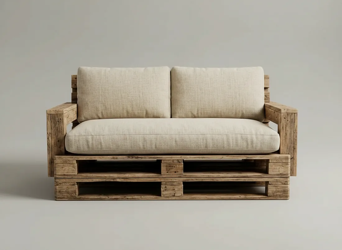 Pallet-Style Wooden Sofa view 4 - Gujrat, Pakistan
