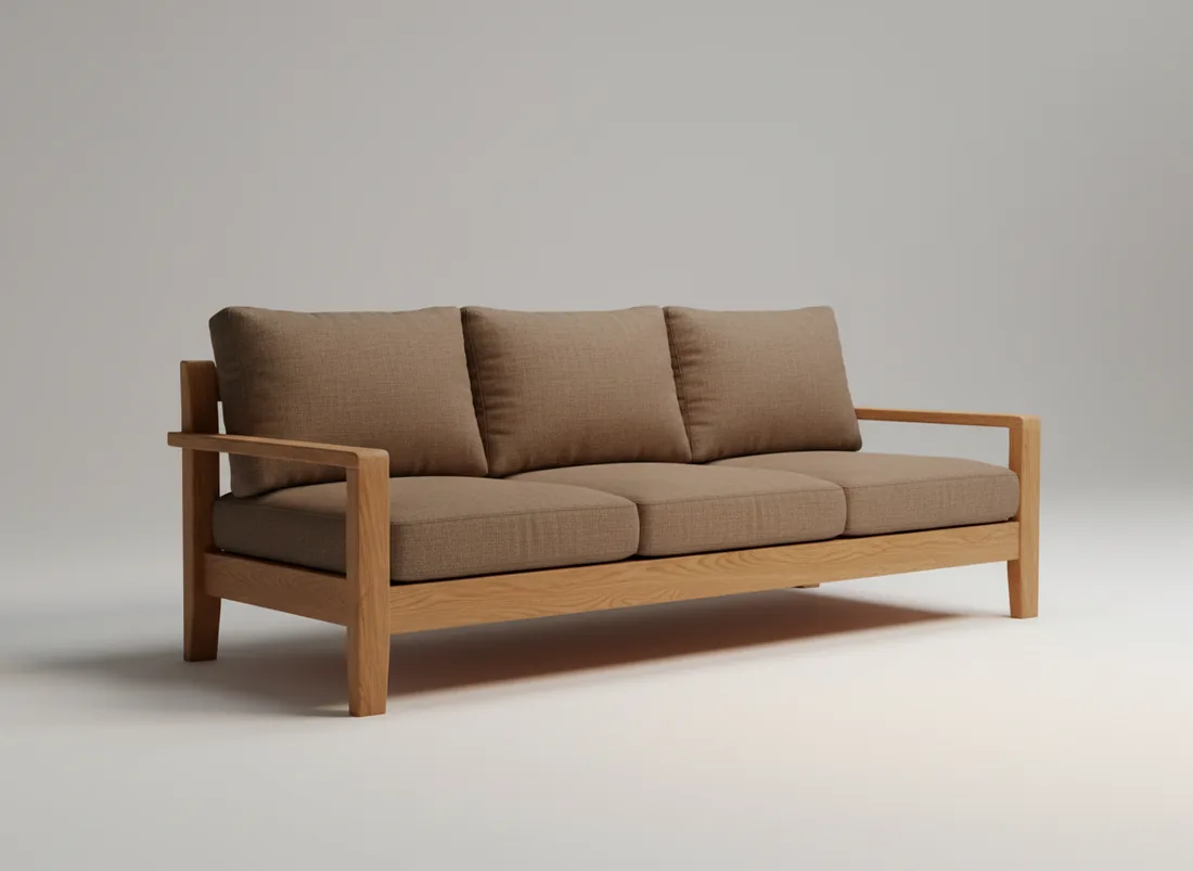 Solid Wood 3-Seater Sofa - L-shape sofa price in Pakistan, Gujrat