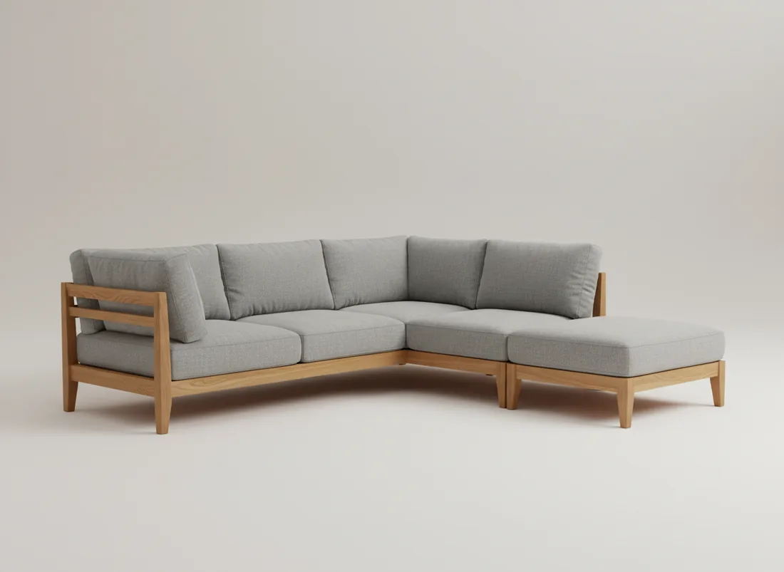 Wooden Frame L-Shape - L-shape sofa price in Pakistan, Gujrat